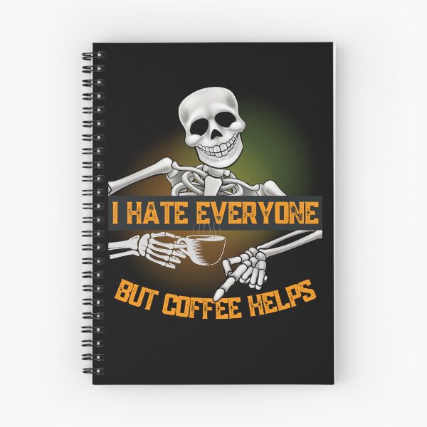 Item preview, Coffee helps, funny skeleton coffe design designed and sold by reka88.