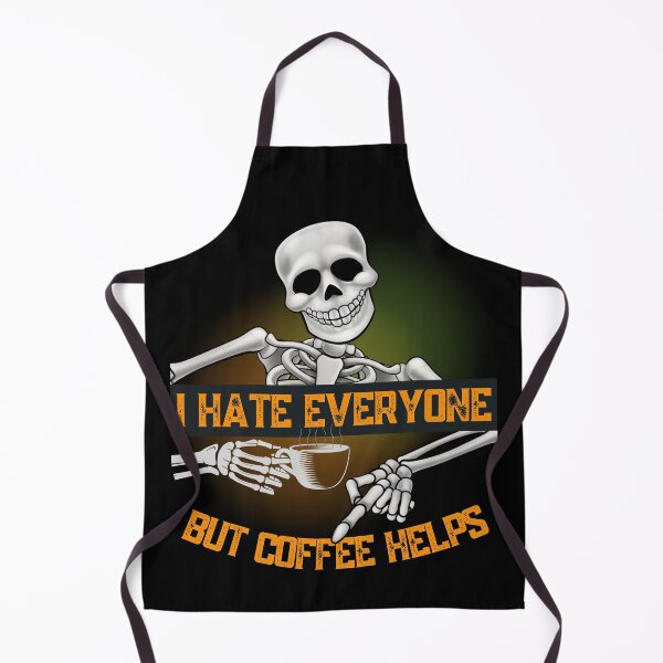 Item preview, Coffee helps, funny skeleton coffe design designed and sold by reka88.