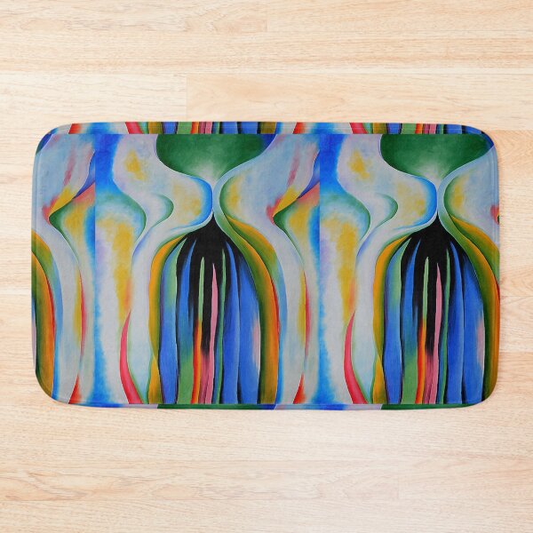 Item preview, Georgia O'Keeffe Gray line with black-blue-yellow designed and sold by TeeARTHY.