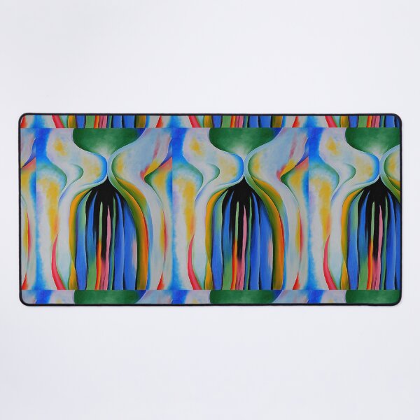 Item preview, Georgia O'Keeffe Gray line with black-blue-yellow designed and sold by TeeARTHY.