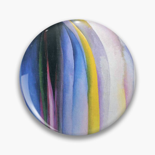 Item preview, Georgia O'Keeffe Gray line  black blue yellow designed and sold by TeeARTHY.