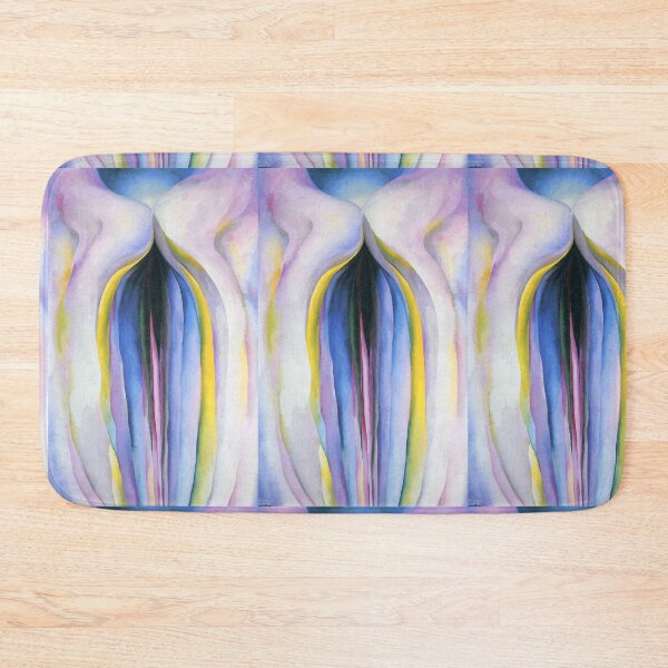 Item preview, Georgia O'Keeffe Gray line  black blue yellow designed and sold by TeeARTHY.