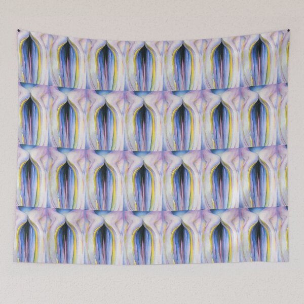 Item preview, Georgia O'Keeffe Gray line  black blue yellow designed and sold by TeeARTHY.
