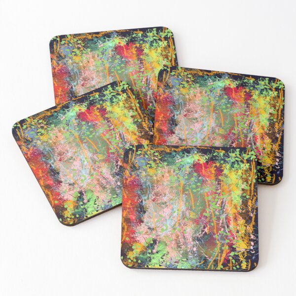 Item preview, Autumnal Abstract 2 (abstract expressionist nature landscape painting) designed and sold by Discordant Dreams Art.
