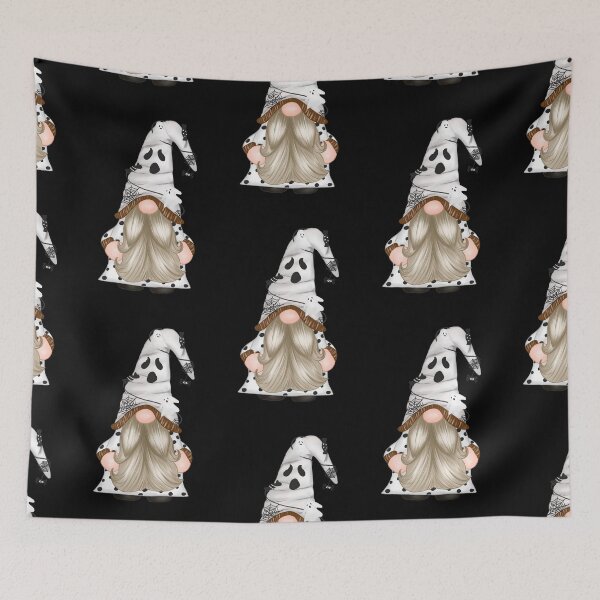 Item preview, Spooky Gnome with Ghost Hat and Spiders designed and sold by Trinket-Trickster.