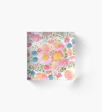 watercolor floral Acrylic Block