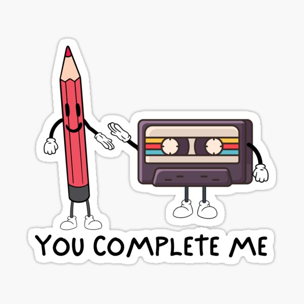 "Cassette Tape And Pencil For Retro Cassette And Retro Tape lovers As A Retro Friendship