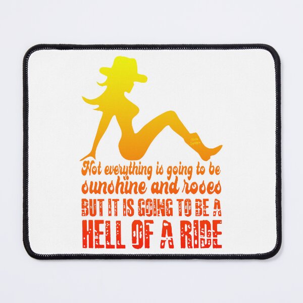 Item preview, Hell Of A Ride; Cowgirl; designed and sold by StickerApe.