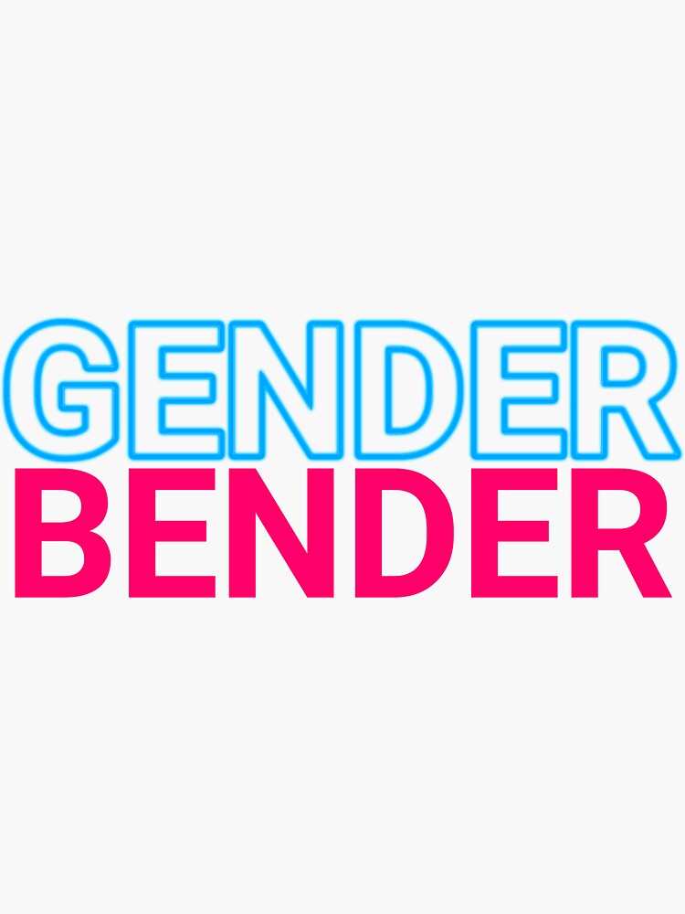 "Gender Bender text design" Sticker for Sale by BabbarDesigns Redbubble