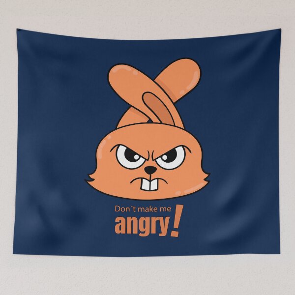 Artikelvorschau, Don´t make me angry - Ein Design mit einem wütend schauenden Hasen und dem Slogan Don´t make me angry! entworfen und verkauft von velisani.