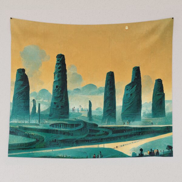 Item preview, Smart city in ancient times designed and sold by Riverside-Moon.