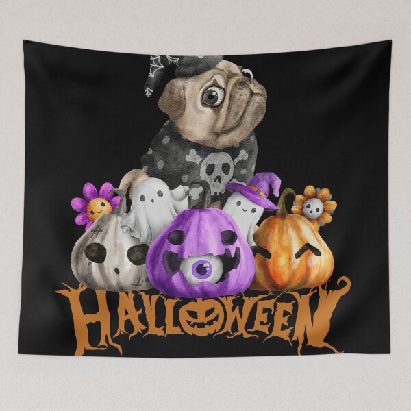 Item preview, Spooky Pug Cyber-Halloween Digital Design designed and sold by mangaworldart.