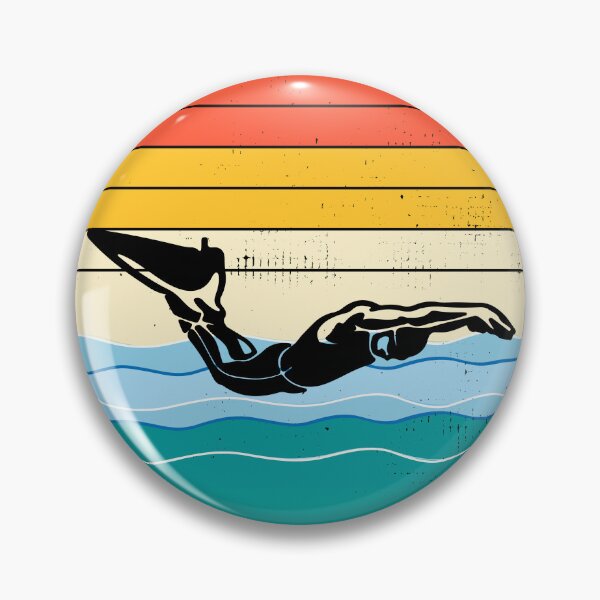 Artikelvorschau, Flossenschwimmen Schwimmen Schwimmer Wassersport Vintage Retro entworfen und verkauft von CuteDesigns1.