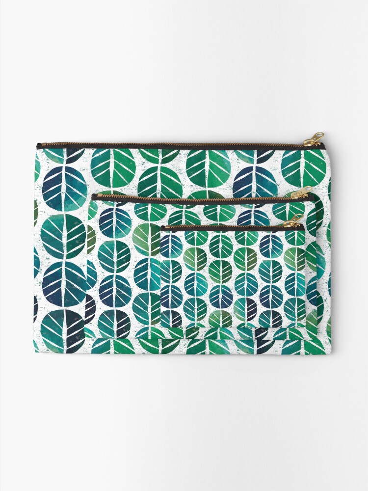 Alternate view of i love Green Leaf Zipper Pouch