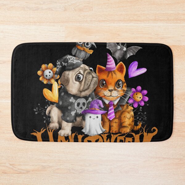 Item preview, Spooky Witchy Pug & Cute Baby Tiger Cyber-Halloween Digital Design designed and sold by mangaworldart.
