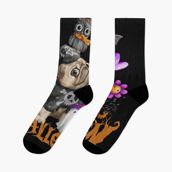 Item preview, Spooky Witchy Pug & Cute Baby Tiger Cyber-Halloween Digital Design designed and sold by mangaworldart.