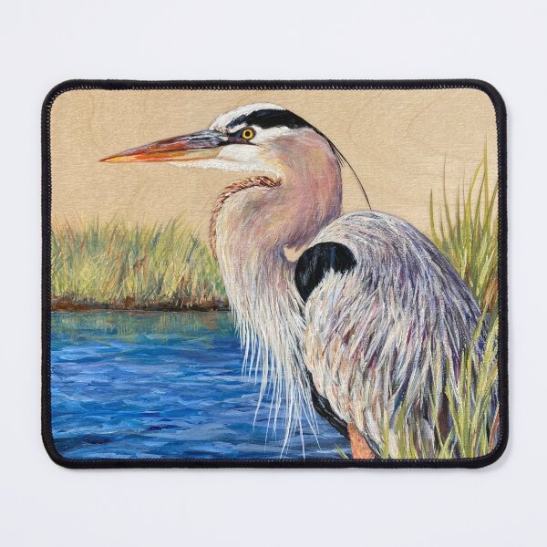 Item preview, Great Blue Heron in marsh designed and sold by Cheri Isham.