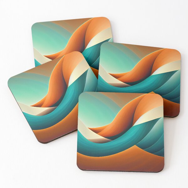 Item preview, Patterns in Teal and Orange  - Created by A.I. designed and sold by Created-by-AI.