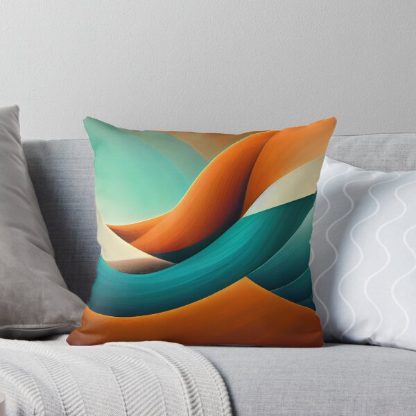 Item preview, Patrones en verde azulado y naranja: creados por A.I. designed and sold by Created-by-AI.