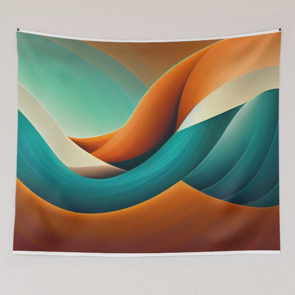 Item preview, Patterns in Teal and Orange  - Created by A.I. designed and sold by Created-by-AI.