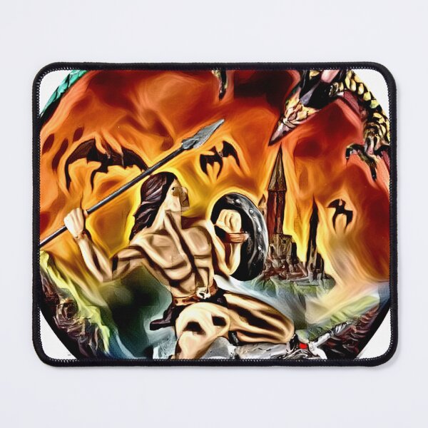 Item preview, Man Fighting Dragon designed and sold by GrudleBay.