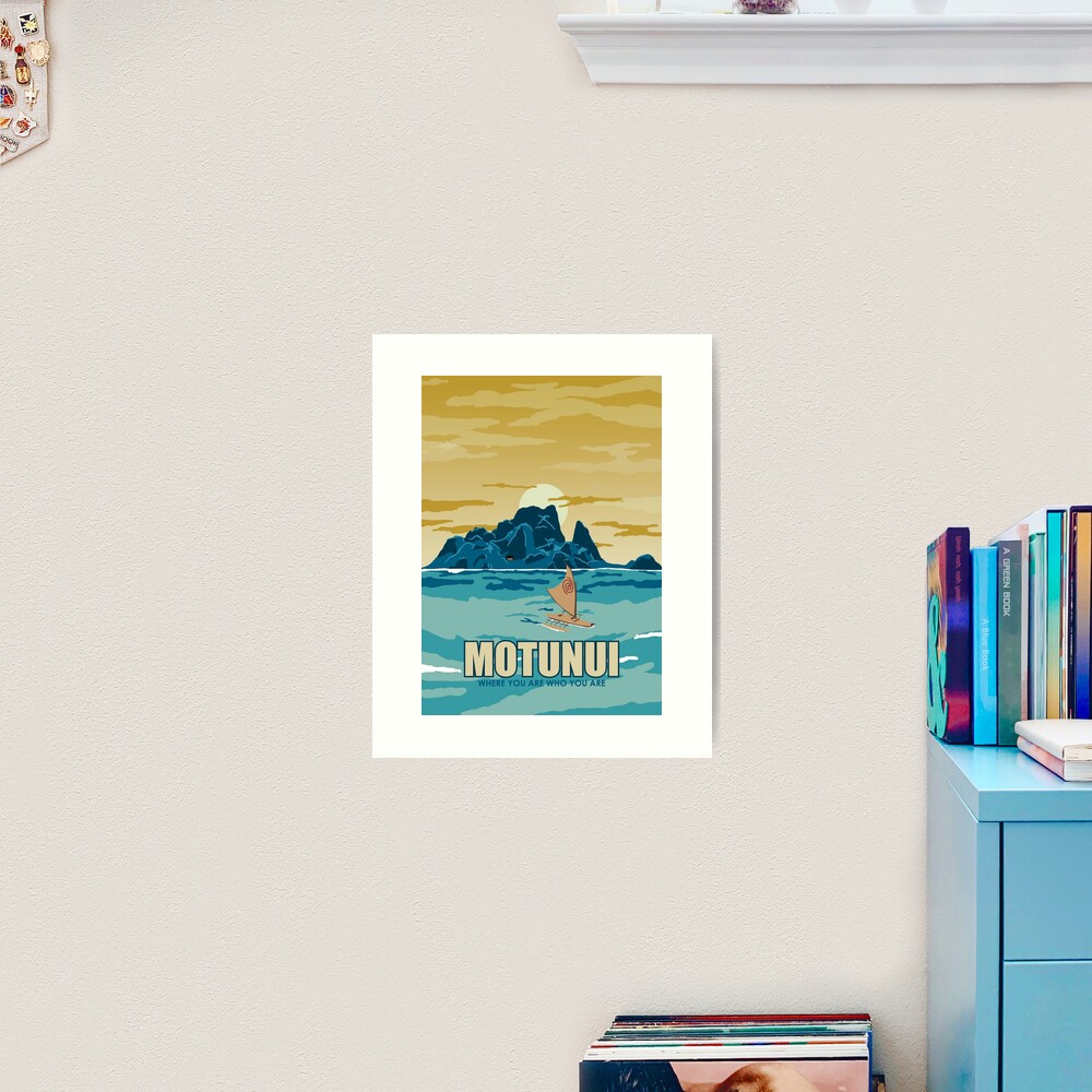 Motunui Travel Poster Art Print