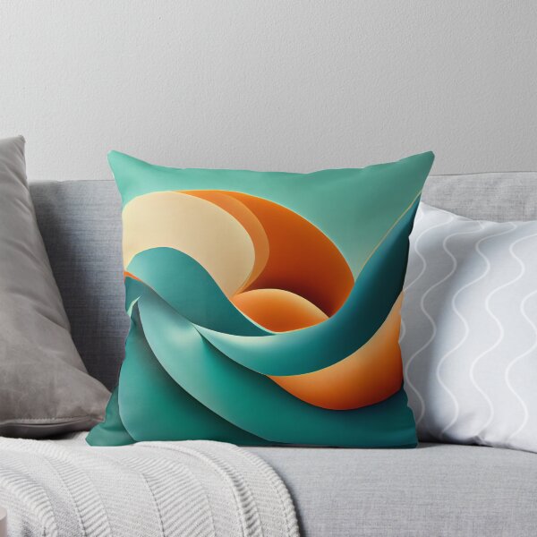 Item preview, Patrones en verde azulado y naranja 2 - Creado por A.I. designed and sold by Created-by-AI.