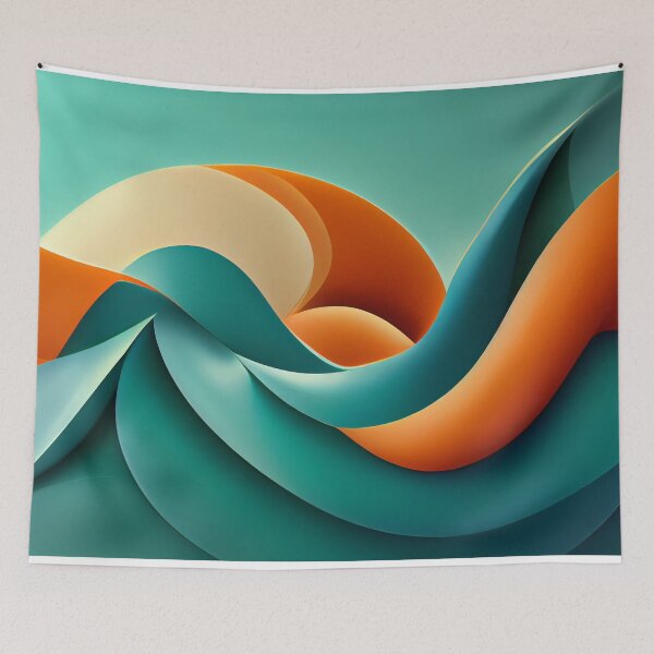 Item preview, Patterns in Teal and Orange 2  - Created by A.I. designed and sold by Created-by-AI.