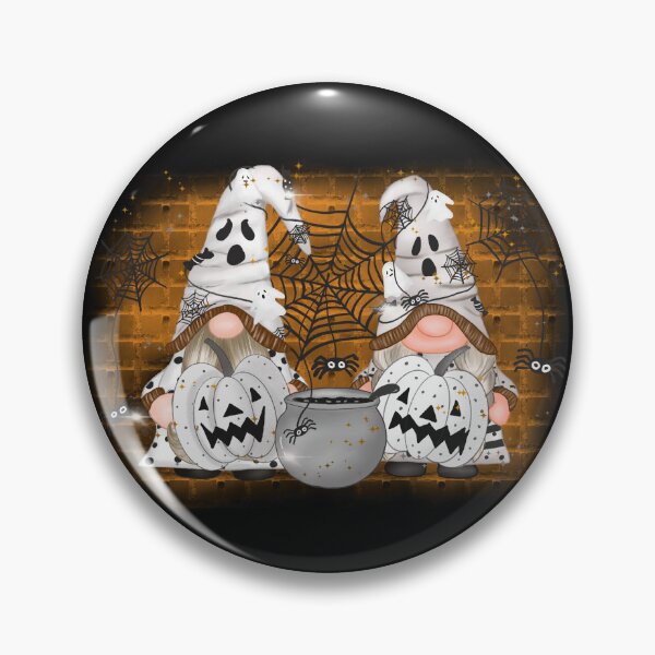 Item preview, 2 Cute Halloween Gnomes Casting Spells designed and sold by Trinket-Trickster.