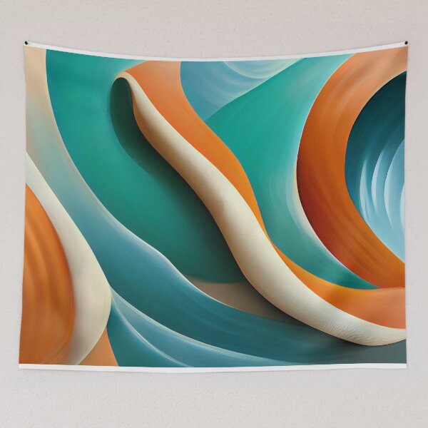 Item preview, Patterns in Teal and Orange 3  - Created by A.I. designed and sold by Created-by-AI.