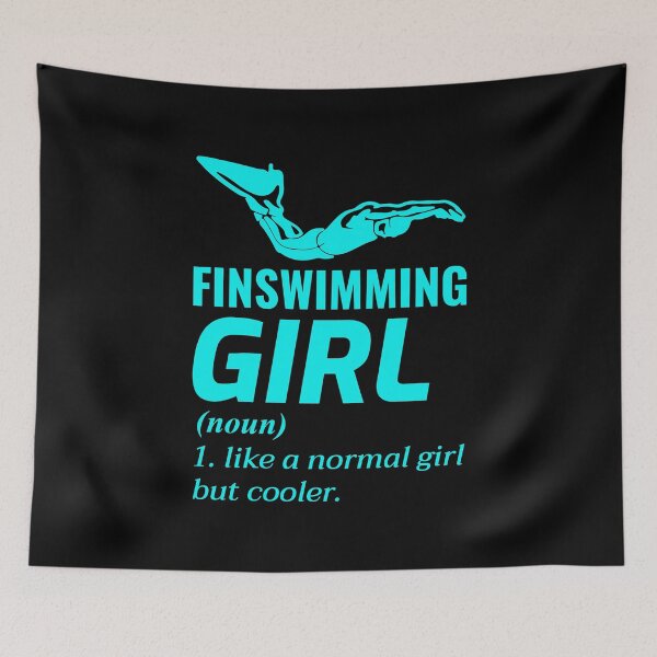 Item preview, Finswimming Girl Swimming Swimmer Water Sport  designed and sold by CuteDesigns1.