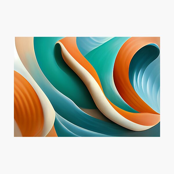 Item preview, Patterns in Teal and Orange 3  - Created by A.I. designed and sold by Created-by-AI.