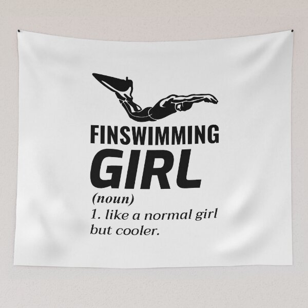 Item preview, Finswimming Girl Swimming Swimmer Water Sport  designed and sold by CuteDesigns1.