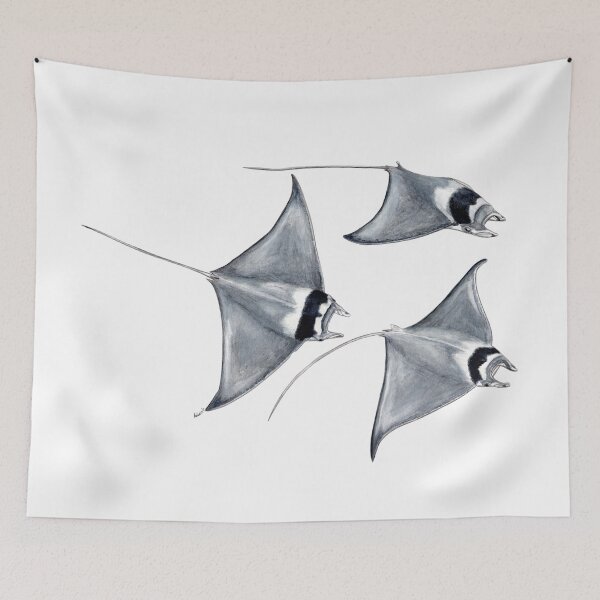 Item preview, Devil fish - Manta ray (Mobula mobular) designed and sold by chloeyzoard.