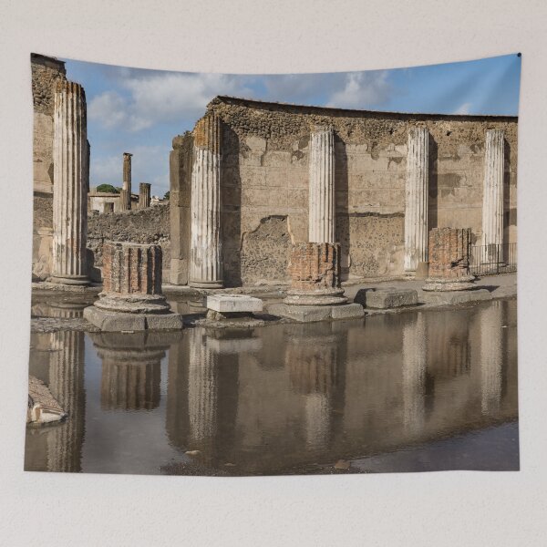Item preview, Reflecting on Ancient Pompeii - Basilica Marble Columns Symmetry designed and sold by Georgia Mizuleva.
