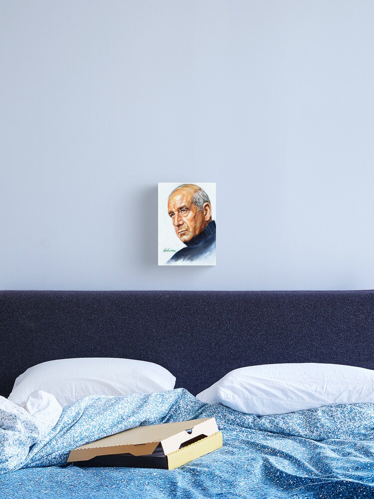 Dimitris Mitropanos Painting Portrait Dhmhtrhs Mhtropanos Portraito Afisa Canvas Print By Spirossoutsos Redbubble