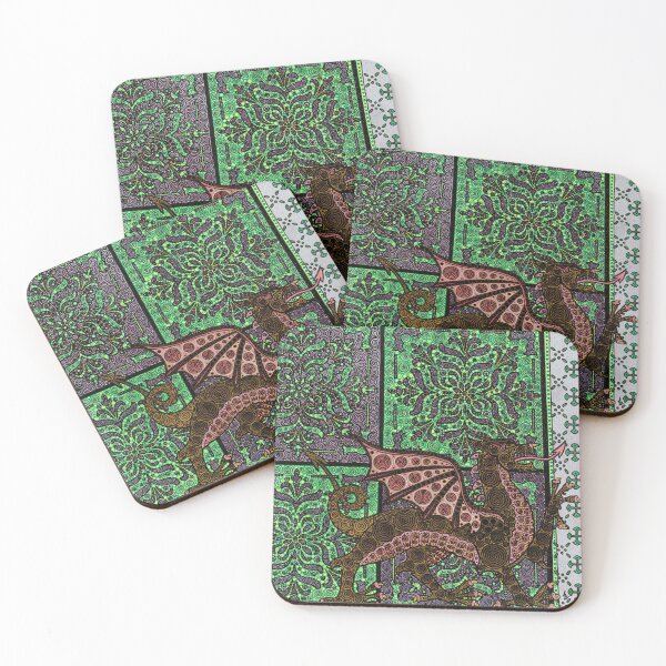 Item preview, Medieval Dragon in Green designed and sold by DrKimsFineArt.