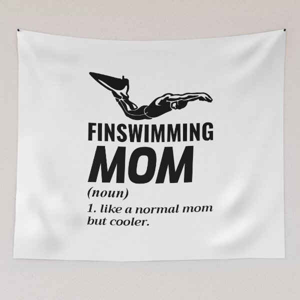 Item preview, Finswimming Mom Swimming Swimmer Swim Water sport designed and sold by CuteDesigns1.