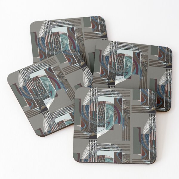 Item preview, Block pattern of lines and swirls designed and sold by ffein.