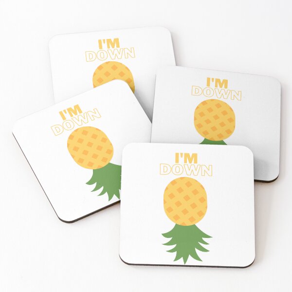 Item preview, Yellow I'm Down- Upside down pineapple designed and sold by DDDirtyfun.
