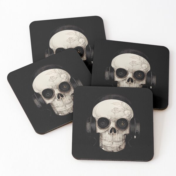 Item preview, Skull Dj with Headphones designed and sold by meshhead.