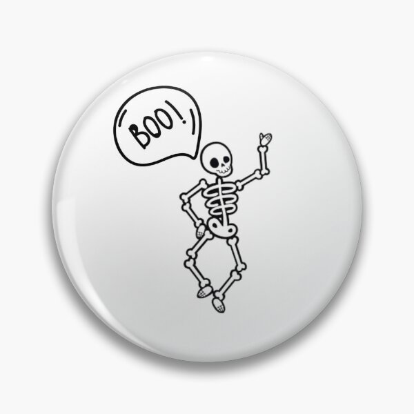 Aperçu de l'œuvre Squelette Spooky Boo | Autocollant et Autres Conceptions créée et vendue par SJCrow.