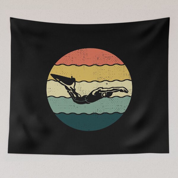 Item preview, Finswimming Swimming Swimmer Water Sport Vintage Retro designed and sold by CuteDesigns1.