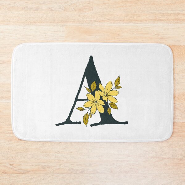 Item preview, Yellow floral A monogram designed and sold by Coffee Lifestyle.