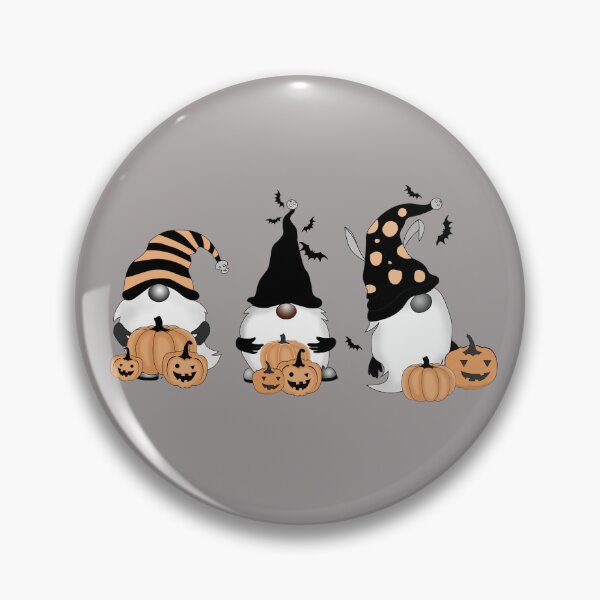 Item preview, 3 Cute Halloween Gnomes with Jack O Lanterns designed and sold by Trinket-Trickster.