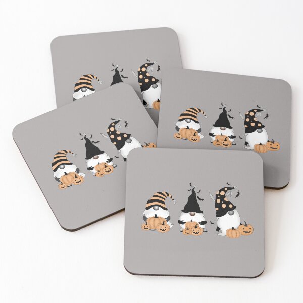 Item preview, 3 Cute Halloween Gnomes with Jack O Lanterns designed and sold by Trinket-Trickster.