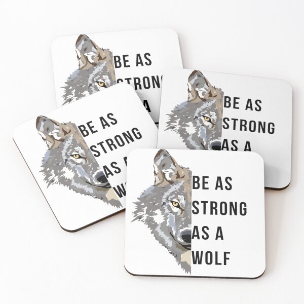 Item preview, Be As Strong As A Wolf - Animal Inspirational Quote designed and sold by stareve.