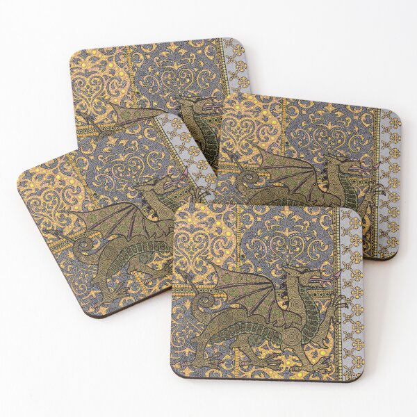 Item preview, Medieval Dragon in Yellow / Gold designed and sold by DrKimsFineArt.