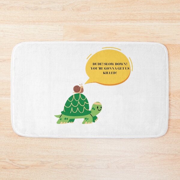Item preview, The Adventures of a Speedy Turtle and a Cautious Snail, dude slow down you are gonna get us killed! designed and sold by chatzous.