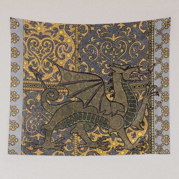 Item preview, Medieval Dragon in Yellow / Gold designed and sold by DrKimsFineArt.